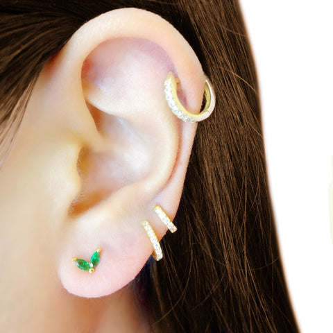 14K Solid Mini Classic Gold Hoop Earring – J&CO Jewellery